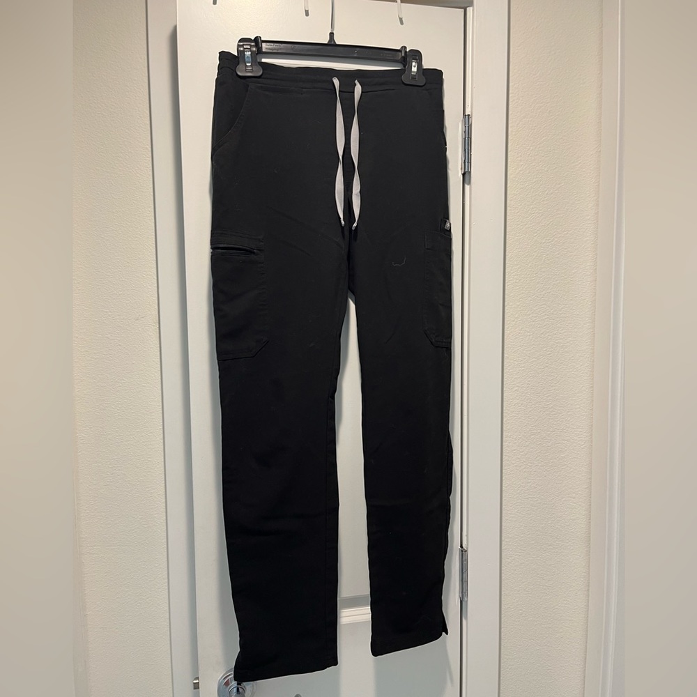 Figs Yola Skinny Scrub Black Pants Regular Rise excellent condition